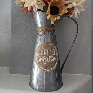 Decorative hello fall vase